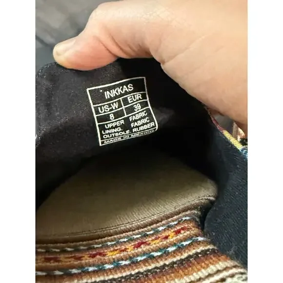 Inkkas Cyprus Slide Shoes Sandals‎ Size 8 Closed Toe Artsy Vegan Bohemian Indie - Picture 3 of 6